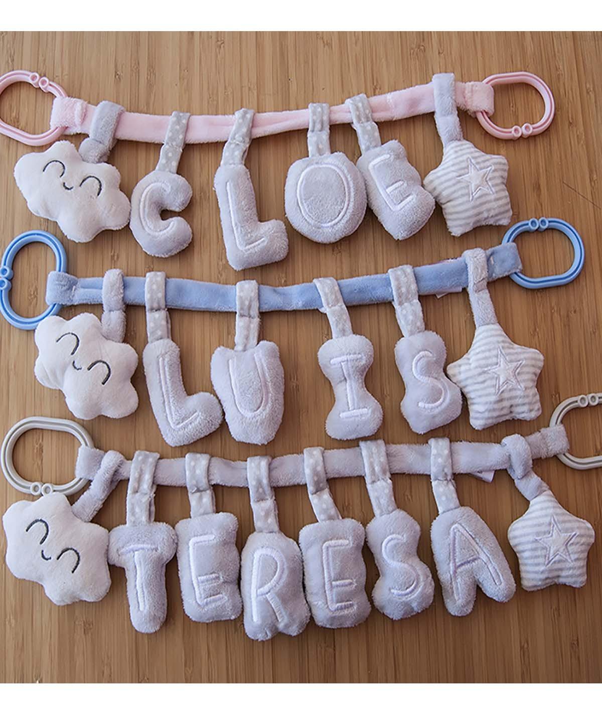 Colgador Personalizado Sonajero Nombre Bebé - Nanetes